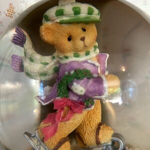 Cherished Teddies 292575 Winter Bear Festival Boy Skating Plats White Christmas